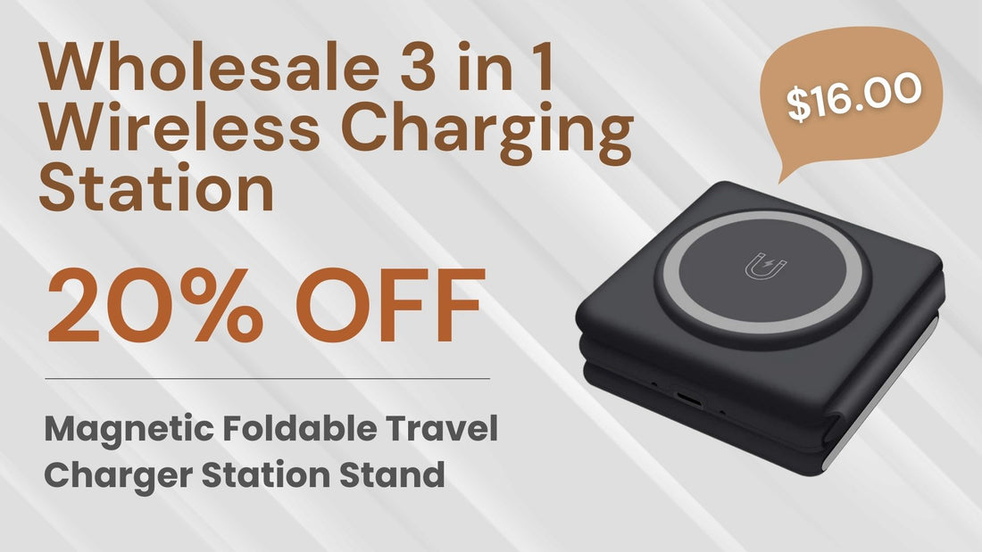 Wholesale 3-in-1 Magnetic Foldable Wireless Charging Station | Buy By America