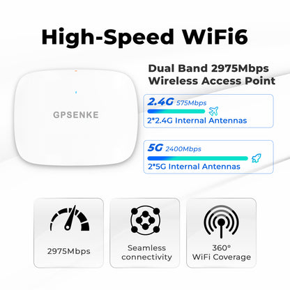 Wholesale Wireless Access Point for Business - 3000Mbps Dual-Band WiFi6 Ceiling Access Point