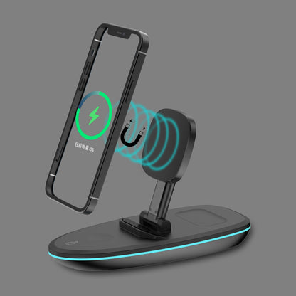 Wholesale Magnetic Wireless Charger for Android, Foldable 3 in 1 Fast Charging Station