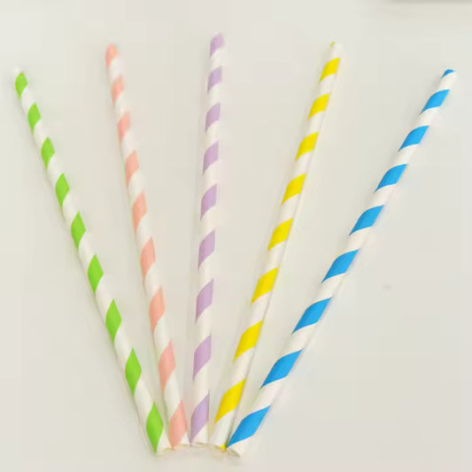 Biodegradable decorative disposable straw