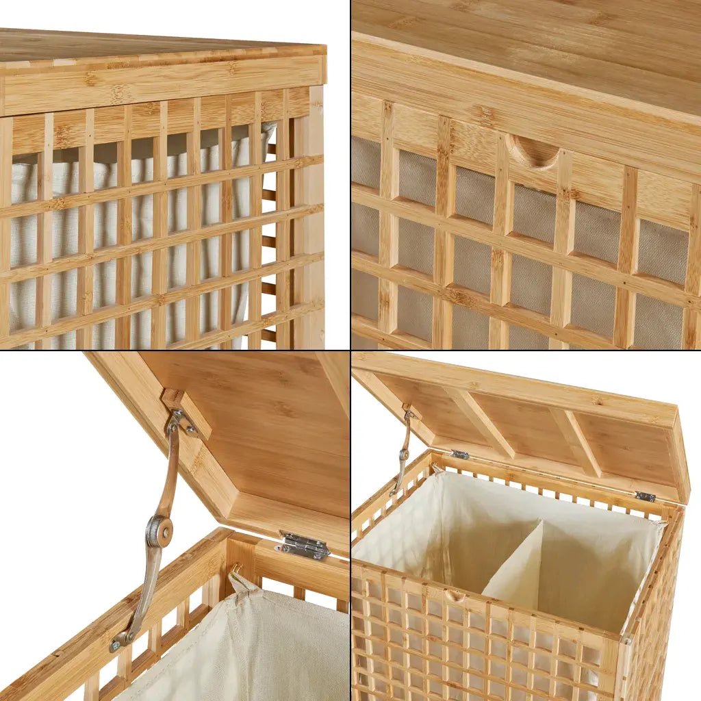 Wholesale Premium Bamboo Bathroom Laundry Hamper