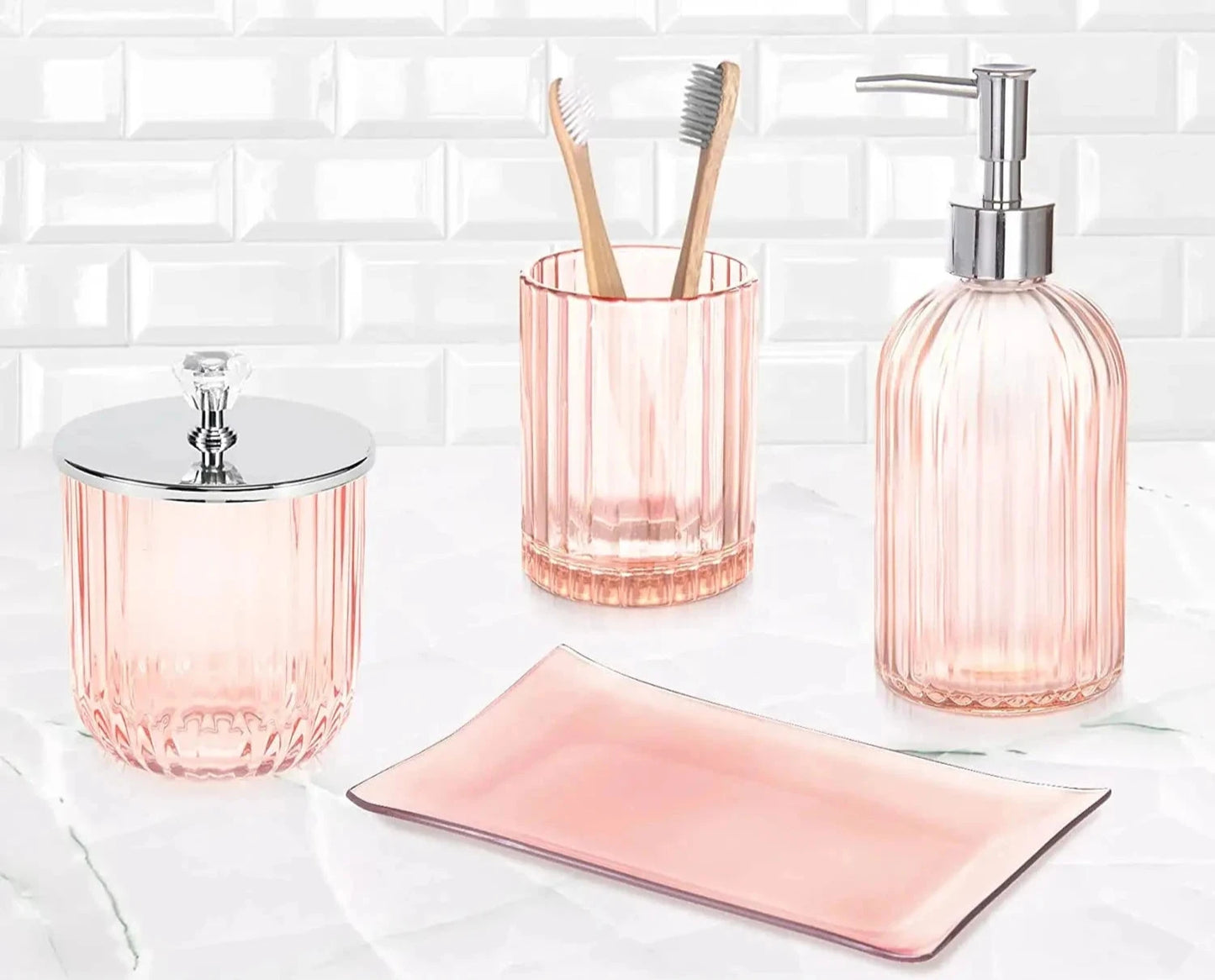 Luxury Glass Bathroom Accessories Sets