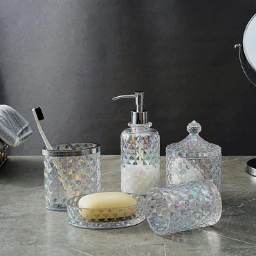 Luxury Glass Bathroom Accessories Set