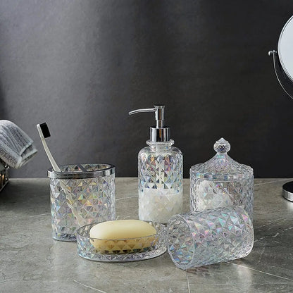 Luxury Glass Bathroom Accessories Set