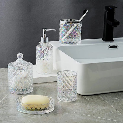 Luxury Glass Bathroom Accessories Set