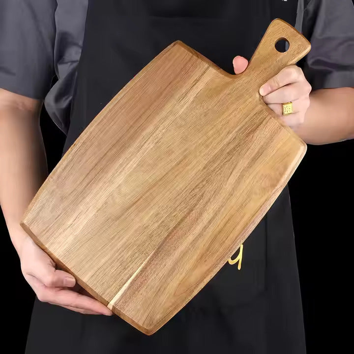 Acacia Wooden Cutting Board with Serving Tray