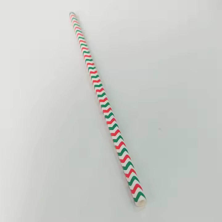 Wholesale Christmas Theme Disposable Paper Straws - Bulk Eco-Friendly Holiday Drinkware