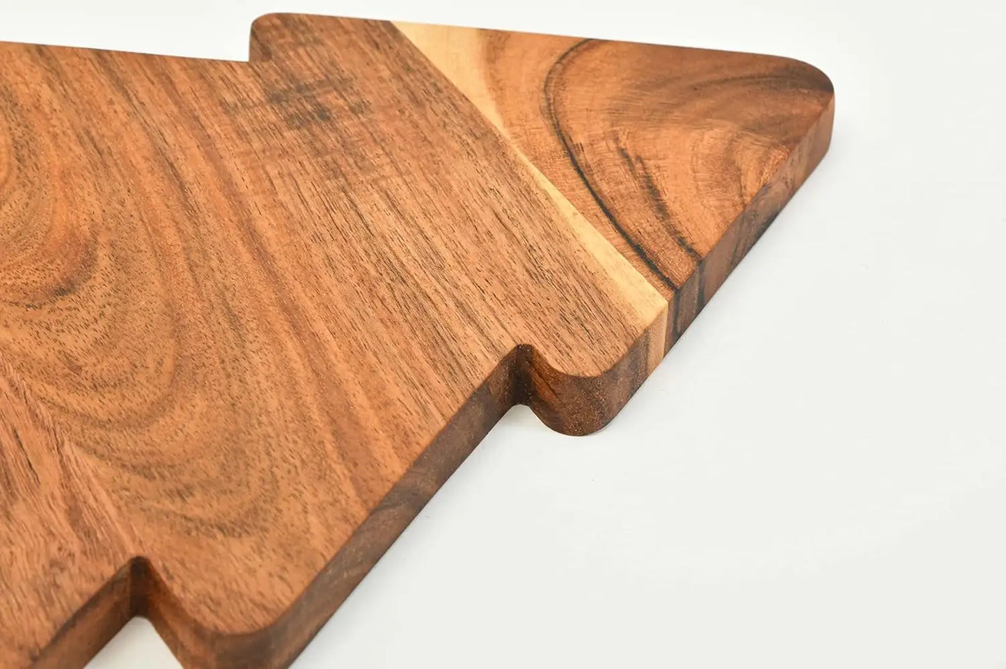 Christmas Tree Shaped Wood Cutting Board with Handle