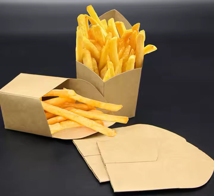 Folding paper snack box