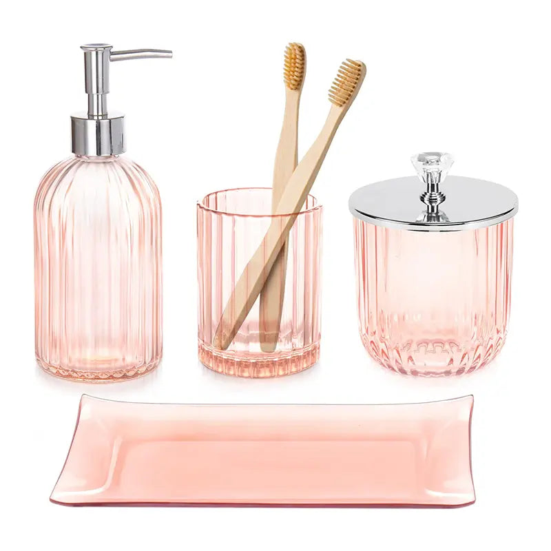 Luxury Glass Bathroom Accessories Sets