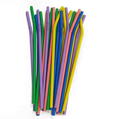 5 Colors Flexible Paper Straws