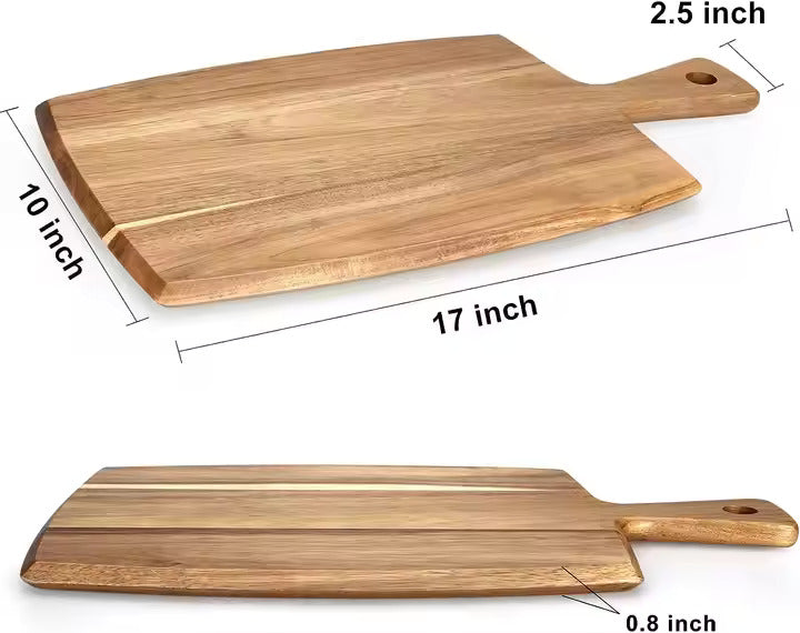 Acacia Wooden Cutting Board with Serving Tray