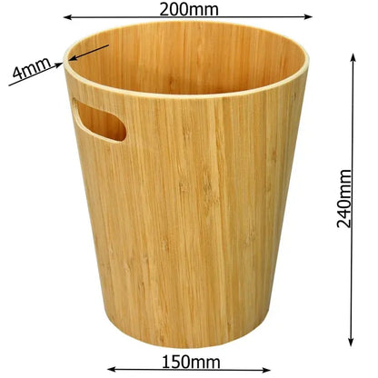 Bamboo Wood Trash Can