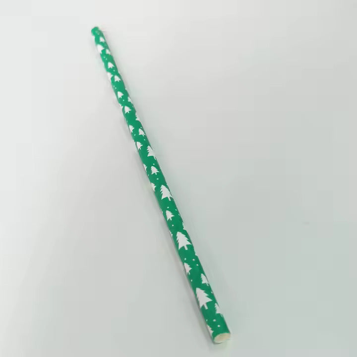 Wholesale Christmas Theme Disposable Paper Straws - Bulk Eco-Friendly Holiday Drinkware