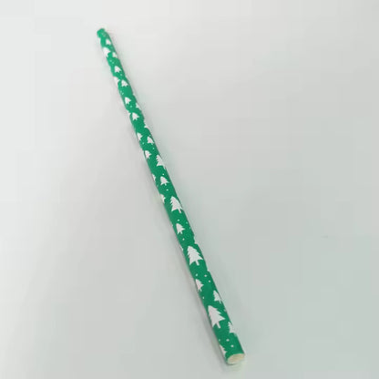 Wholesale Christmas Theme Disposable Paper Straws - Bulk Eco-Friendly Holiday Drinkware