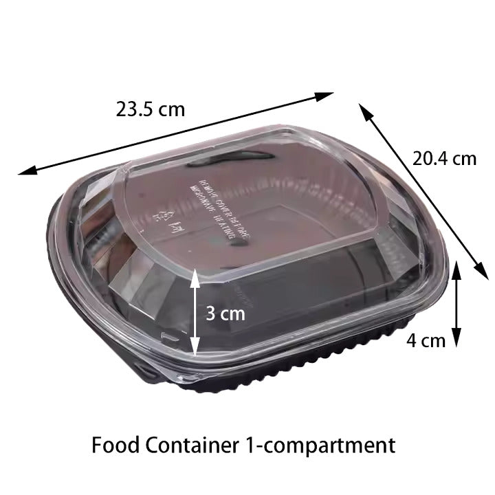 Wholesale Disposable 1-Compartment Clear Microwaveable Plastic Lunch Boxes - Bulk Supply