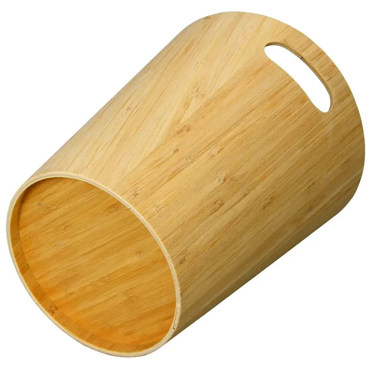 Bamboo Wood Trash Can