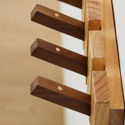 Wood Wall Coat Rack with Hooks