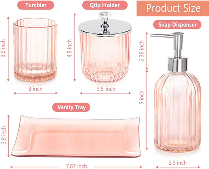 Luxury Glass Bathroom Accessories Sets