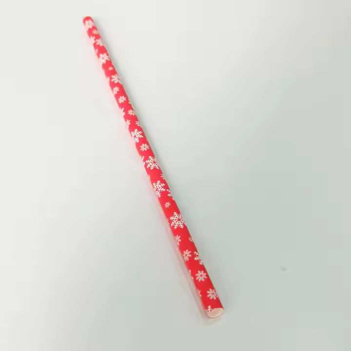 Wholesale Christmas Theme Disposable Paper Straws - Bulk Eco-Friendly Holiday Drinkware