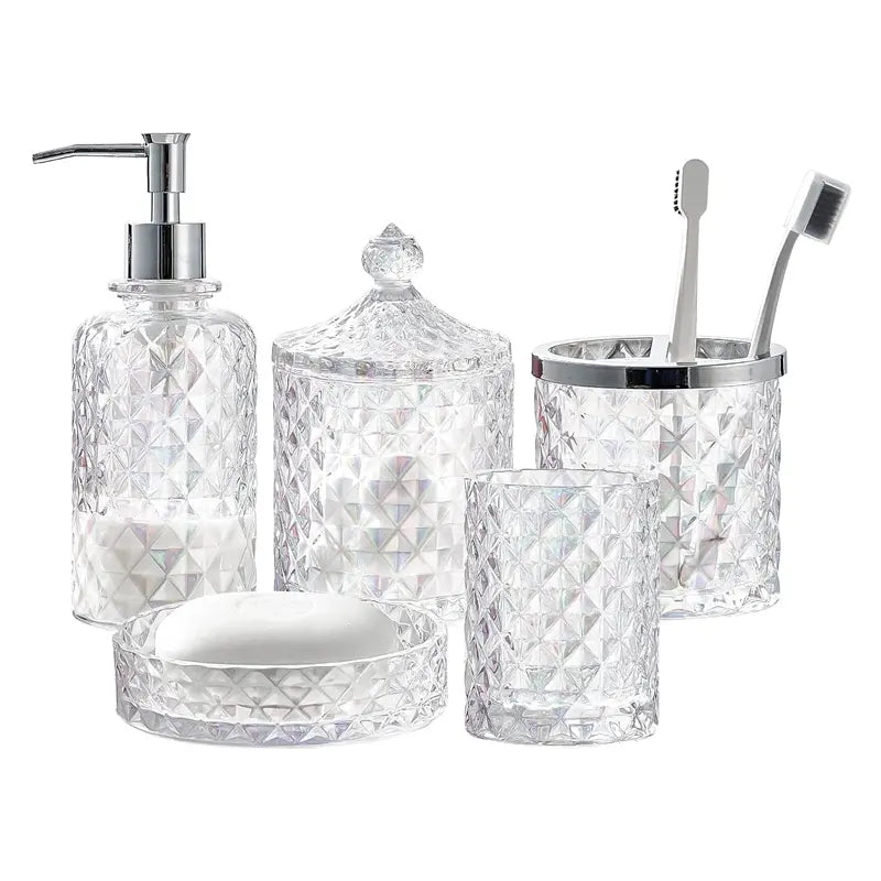 Luxury Glass Bathroom Accessories Set