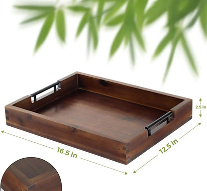 Wholesale Acacia Wood Serving Tray with Handle