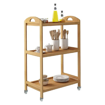 Wholesale Premium Bamboo Kitchen Cart Rack with Wheel & Wood Top Cutting Board