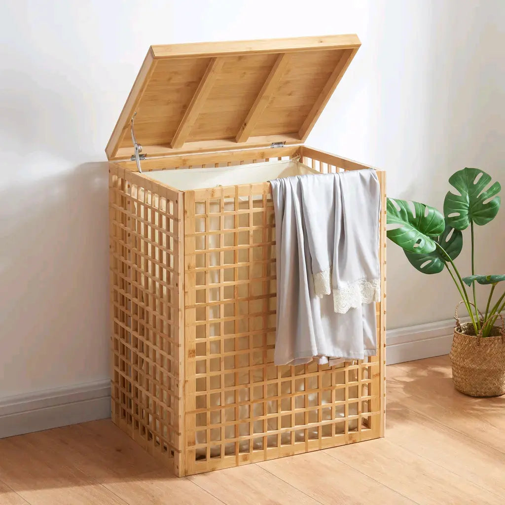 Wholesale Premium Bamboo Bathroom Laundry Hamper