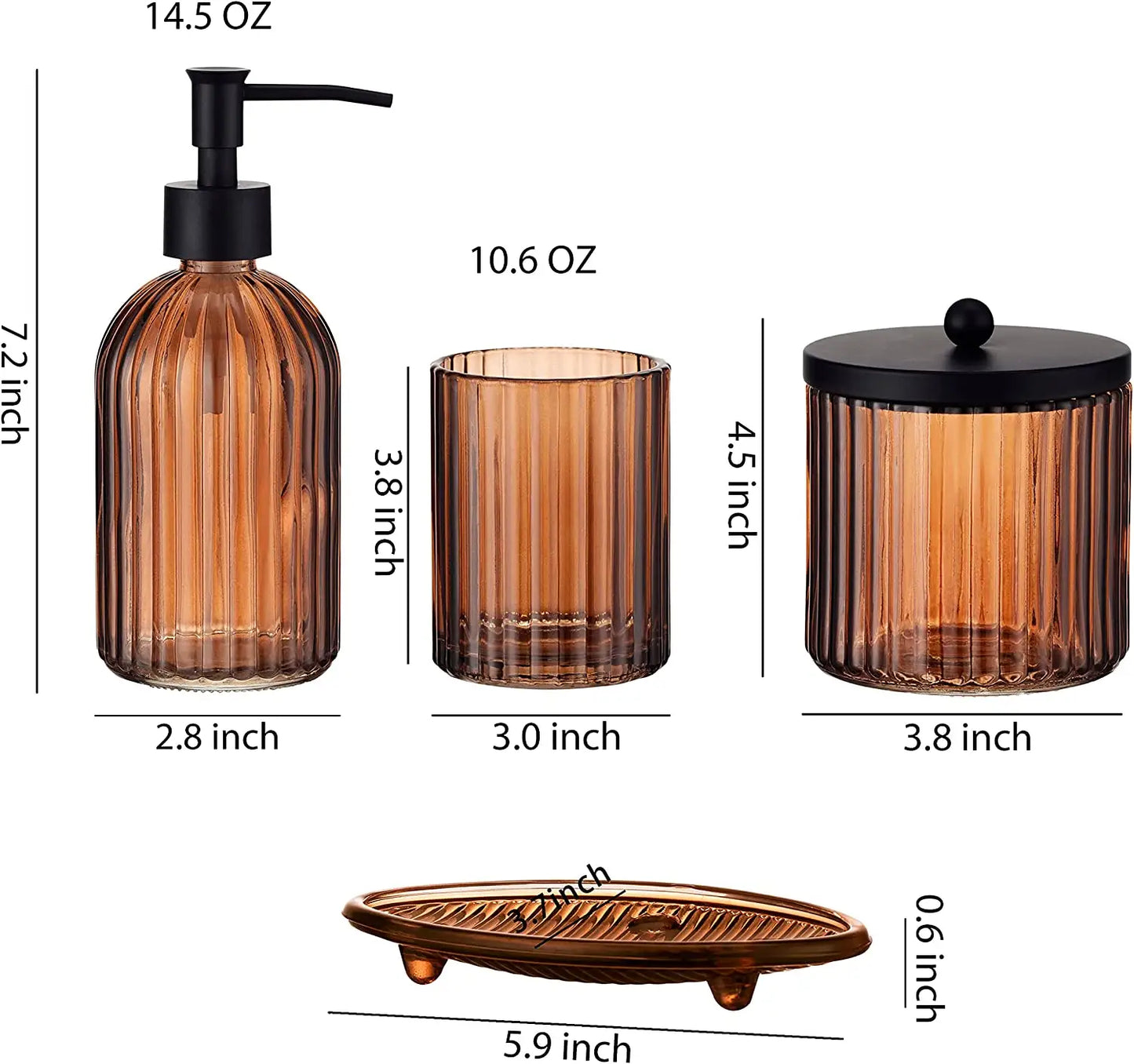 Glass Bathroom Accessories Set