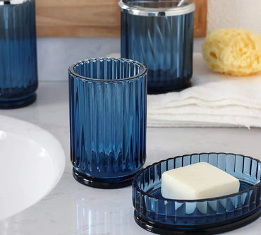 4PC Glass Bathroom Accessories Sets