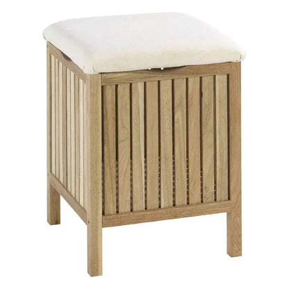 Wood Laundry Hamper with Seat