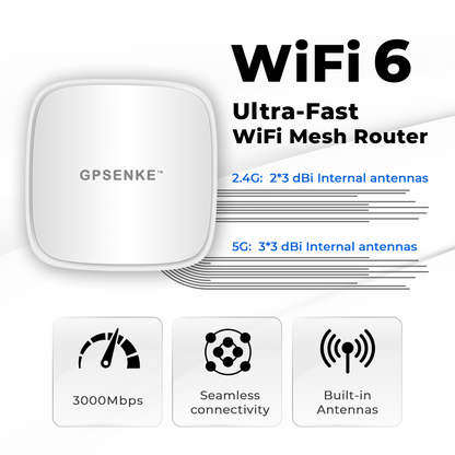 Wholesale Mesh Wi-Fi6 Router Gigabit Dual Band GP-AX3000-D - Coverage up to 1,600 Sq. ft